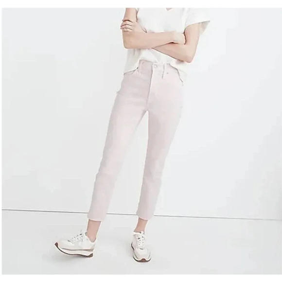 Madewell Women The Perfect Vintage Light Pink Jeans Size W33 NWT - Picture 1 of 8
